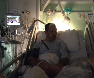 Carl Keane in hospital